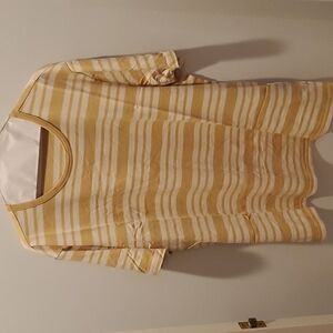 NWT Madewell mustard/white short sleeve tshirt size XL (49)